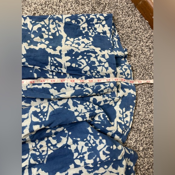 Mirth Caftans VIENNA MAXI DRESS in Blue Floral Sz XL Handcrafted in India Cotton - Picture 13 of 14